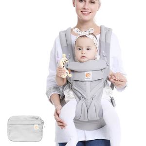 PORTE BÉBÉ couleur Omni mesh gris Porte-bébé multifonction respirant, sac à dos pour enfant en bas âge, bretelles envelo