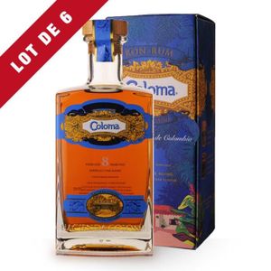 RHUM Rhum Coloma 8 ans 70cl - Etui - Lot de 6