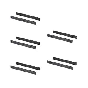 Aexit Lot De 2 Glissières De Tiroir Télescopiques à Roulement à Billes Argenté 40,6 Cm