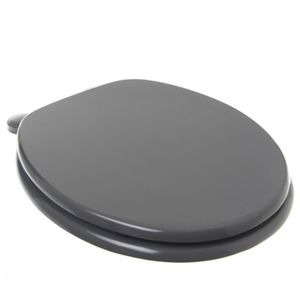 Abattant de Toilette en Bois compress/é HDF Galets Gris Siege WC Standard Universel Arvix