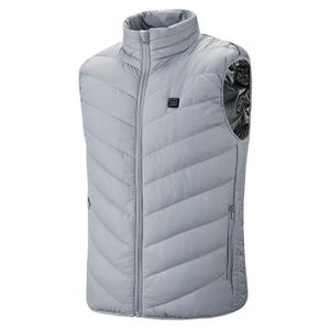 GILET - CARDIGAN Gilet chauffant à capuche avec chargeur USB,pour randonnée,vêtements chauds d'extérieur,thermique,étanche,pour - gray vest[C]