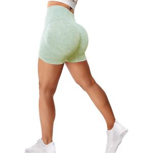 Shorts Femme Ete, Short de Sport Femme Push Up Yoga Taille Haute Slim Fit  Butt Scrunch Opaque sans Couture Course Gym Anti-Cellulite Elastique Sexy