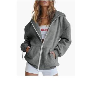 SWEATSHIRT Sweat à capuche zippé pour femme - Uni - Sweat à  