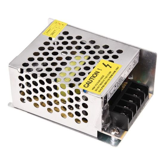Transformateur LED Driver 12V – Alimentation Pour Bandeaux LED, 12W/24W/36W, Blanc