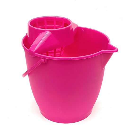 Seau De Nettoyage Rouge 4 Litres Avec Poignée - Plastique Robuste, Multifonction Maison/bureau