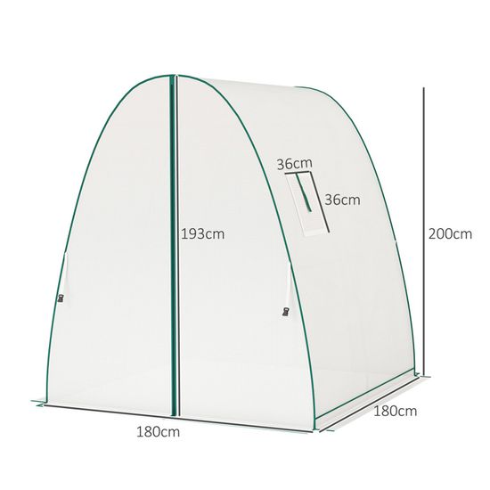 Serre Pop-up En Film Plastique 100 X 100 X 97 Cm - Protection Hivernale Pour Plantes, Résistante Au Gel