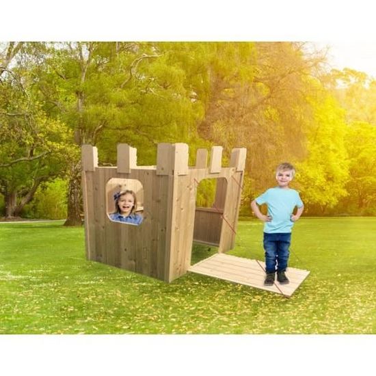 Chateau Fort Avec Pont Levis A Peindre Cdiscount Jeux Jouets