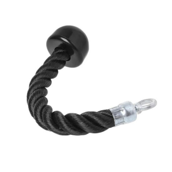 Corde D'entraînement Power Rope En Chanvre - Longueur 6 M - Diamètre 3,8 Cm - Avec Crochet En Acier Pour Fixation
