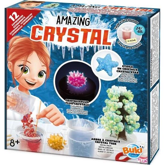 Kit de fabrication de cristaux Amazing Crystals - BUKI FRANCE - Pour enfants de 8 ans et plus - Vert