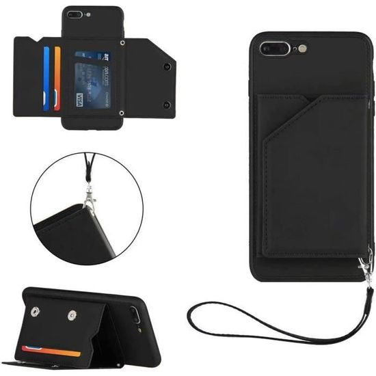Coque IPhone SE 2020 / 7 / 8 En TPU Semi-rigide Noir - Support Intégré, Marque TechExpert