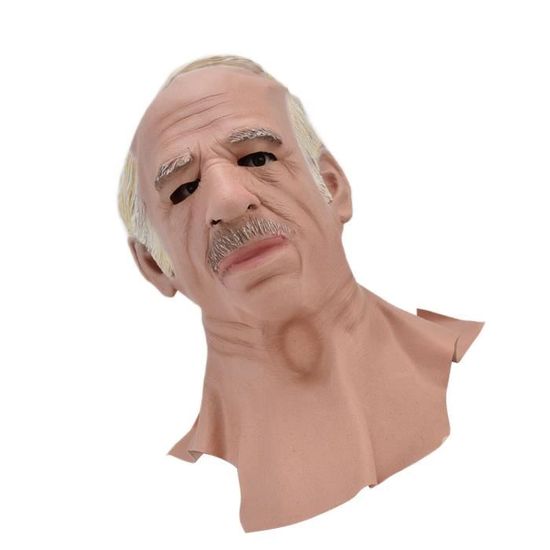 Masque De Vieil Homme Effrayant Réaliste - Tête Complète En Latex - Pour Halloween, Mascarade, Cosplay