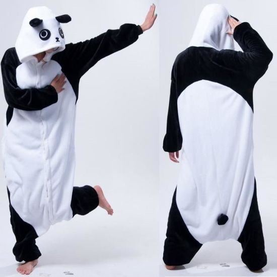 Kigurumi Panda Manches Longues Capuche Onesie Hommes