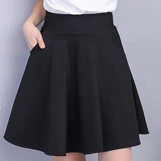 Jupe Crayon Noire Lancry - Taille Haute Extensible Et Amincissante - Pour Femme Été/Automne
