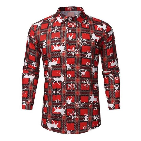 T-shirt Femme Noël Manches Longues – Imprimé Cerf, Col V, Coupe Loose, Pour Un Look Décontracté Hiver