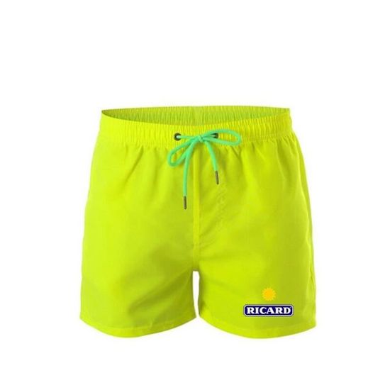 Short de bain,Maillot de bain Ricard pour hommes, short de plage, de planche, de course, de