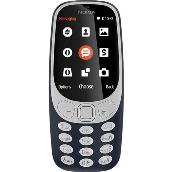 Nokia 3310, Barre, 6,1 cm (2.4"), 240 x 320 pixels, Bluetooth, 1200 mAh, Bleu