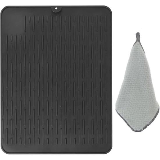 Tapis Antidérapant En Silicone Pour SodaStream Terra - Protection Plan De Travail - Noir - 22,3 X 15,7 Cm