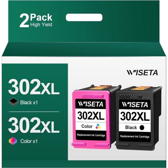 2 Cartucce D'inchiostro Compatibili Per HP 302 XL OfficeJet 3830