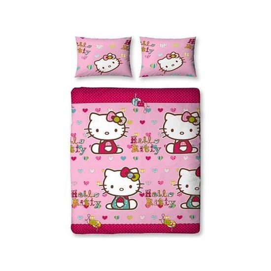 housse de couette hello kitty sweet pink 140 x 200 cm avec taie - Achat