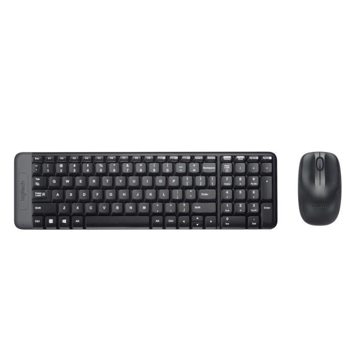 LOGITECH Ensemble Clavier Souris MK220 - AZERTY - Sans Fil - Cdiscount  Informatique