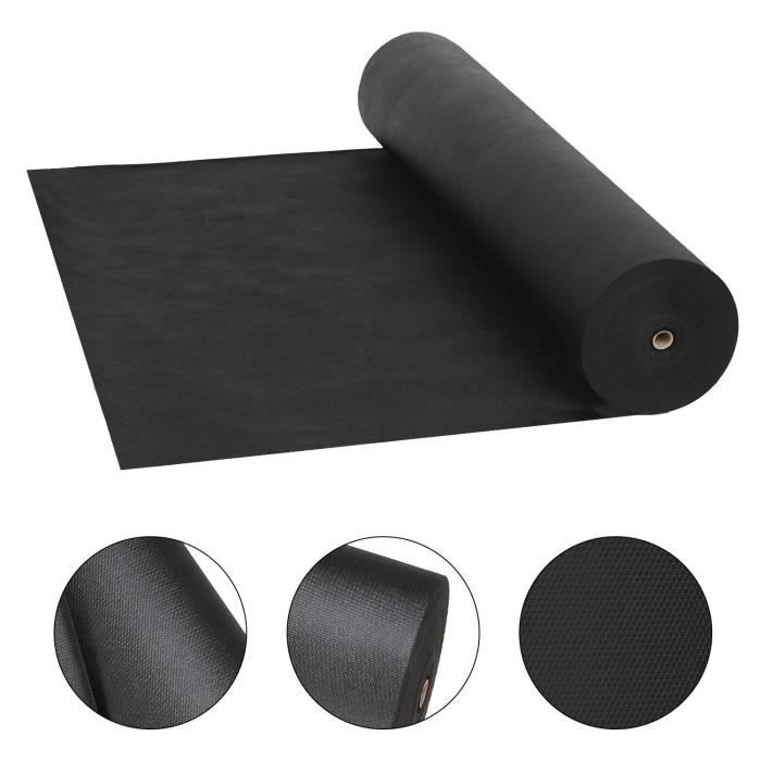 2m x 10m Toile Anti-Mauvaises Herbes 50g/m² noir