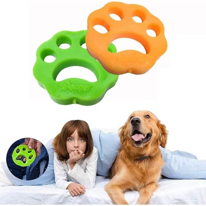 2 PCS Poils Animaux Nettoyage Outil, Boule Anti Poil/Boule De Lavage pour Poils d'animaux Domestiques, Poil Machine à Laver