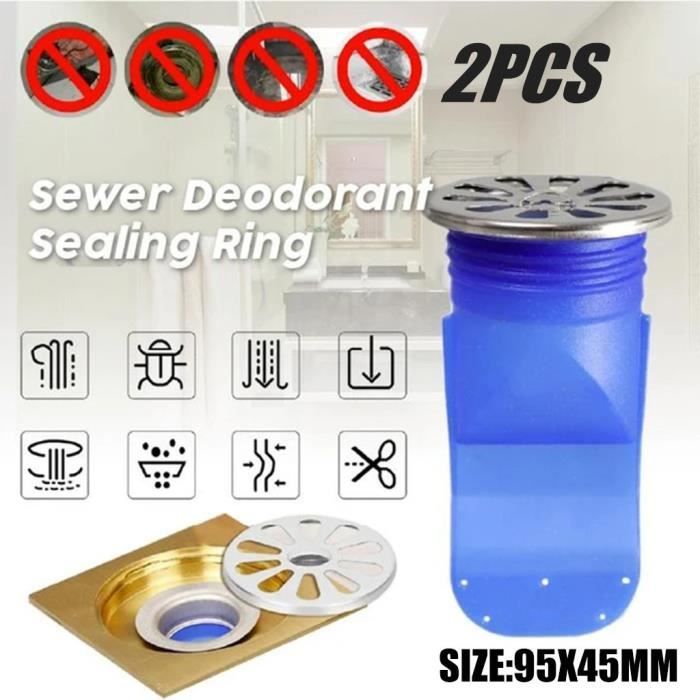 Anneau d'étanchéité déodorant d'égout déodorant Silicone noyau anneau d'étanchéité de tuyau d'égout 2 piècesLFY200624206
