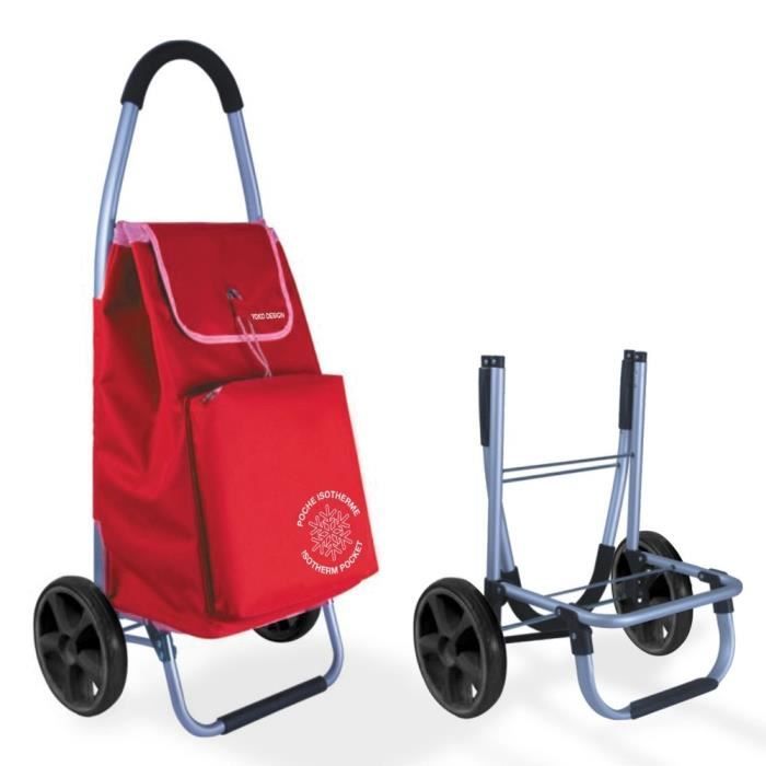 chariot de course Chariot de marche pliable Yoko Design - Rouge