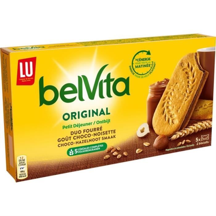 LU BELVITA - Belvita Coeur Fondant Chocolat Noisette 253G - Lot De 4