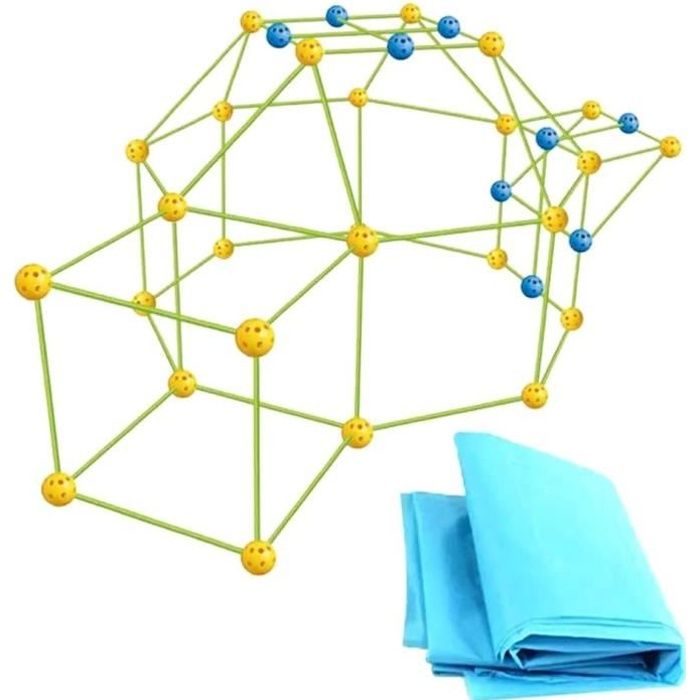 Kit de construction de fort de construction,kit de tentes de jeu pour enfants de construction,construction de forts amusants