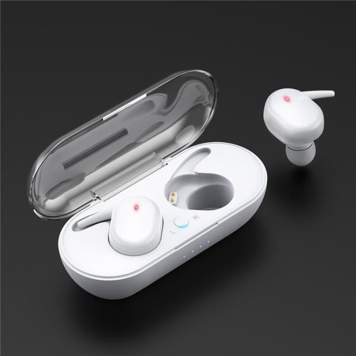 Tkey Y30 TWS empreinte digitale tactile Bluetooth 5.0 écouteurs sans fil 4D stéréo casque actif antibruit casque - Type Y30 White