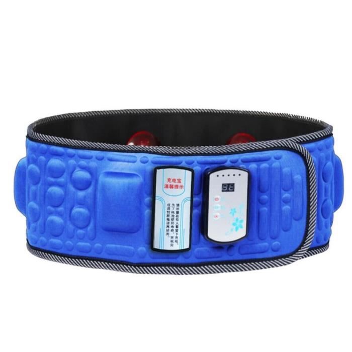 CEINTURE D'ELECTROSTIMULATION,Corps électrique vibrant minceur ceinture chaleur fonction Massage corps complet masseur - green #A