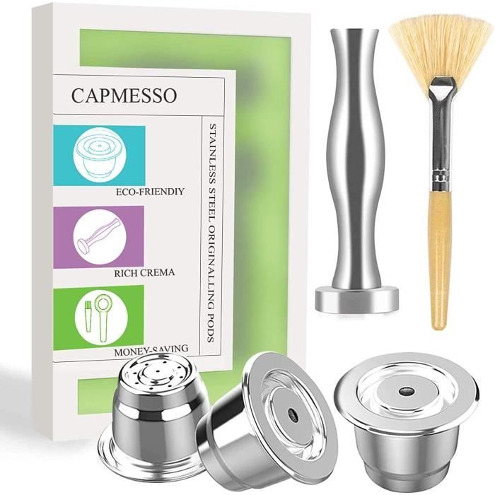 BROSSE ALIMENTAIRE Capsule à café réutilisables CAPMESSO, capsule rechargeables espresso Capsule réu284