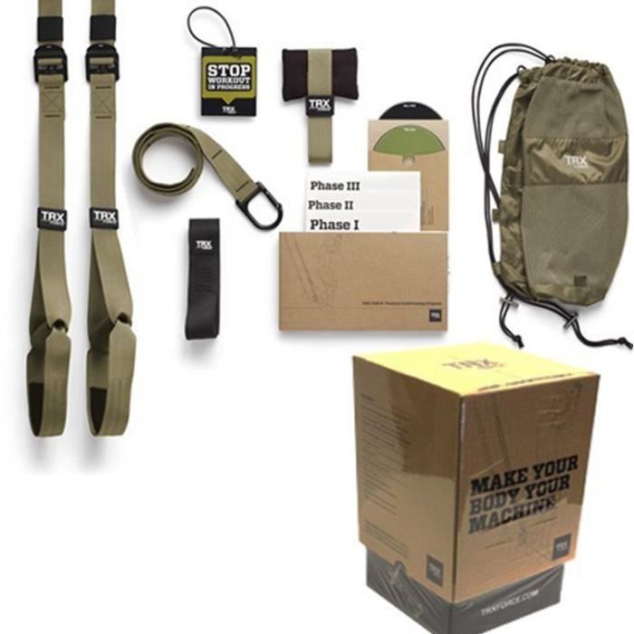 Kit De Suspension Training TRX Tactical - Vert Kaki-noir - TU