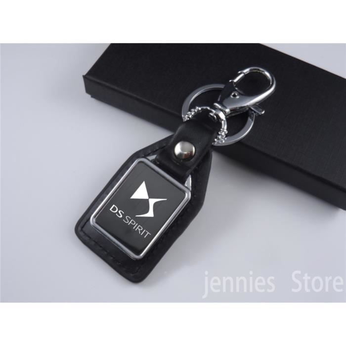 Noir1 - clés en métal et cuir pour voiture, accessoires de bibelot pour DS SPIRIT DS3 DS4 DS4S DS5 5LS DS6 DS