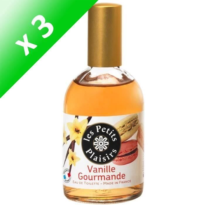 LES PETITS PLAISIRS Eau de toilette - Vanille gourmande - 110ml (Lot de 3)