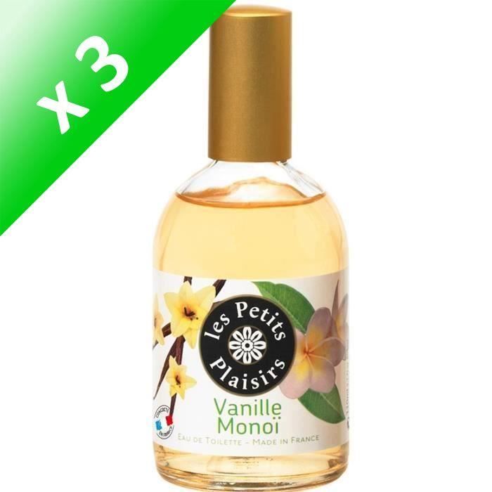 LES PETITS PLAISIRS Eau de toilette - Vanille monoï - 110ml (Lot de 3)
