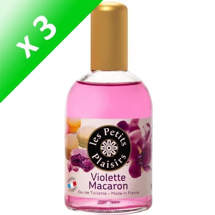 LES PETITS PLAISIRS Eau de toilette - Violette macaron - 110ml (Lot de 3)