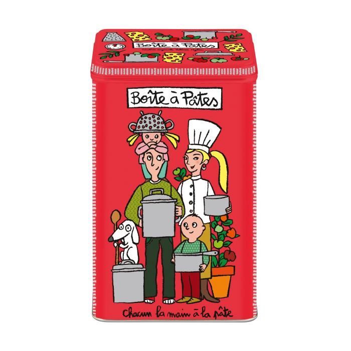 Boîte à Pâtes -Mes Pâtes m'Epatent- Rouge, Rangement Cuisine - Derrière La Porte