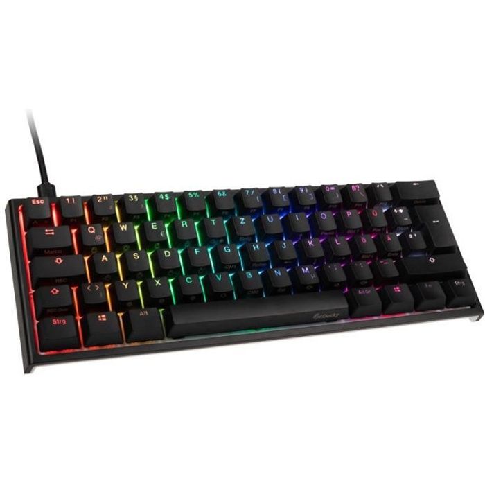 Ducky ONE 2 Mini Gaming Tastatur, MX-Brown, RGB-LED, schwarz 0,000000 Noir