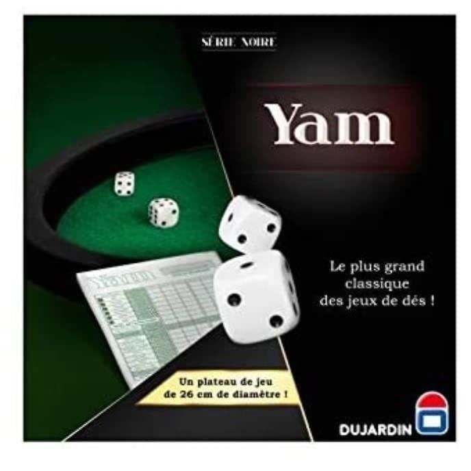Yam 421 jeu de dés - Série noire - Jeu de société traditionnel - 55318 - DUJARDIN