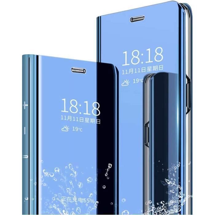 Coque Redmi Note 9 Pro Max,Etui en Cuir PU Portefeuille Housse pour Redmi Note 9 Pro Max,Plating Mirror Téléphone Portable CV5690