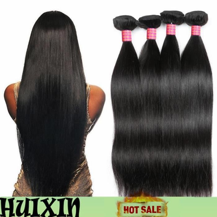 8A Brésilienne 100g-pcs Vierge Droite Cheveux Humains 4 Bundles(28-28-28-28-)