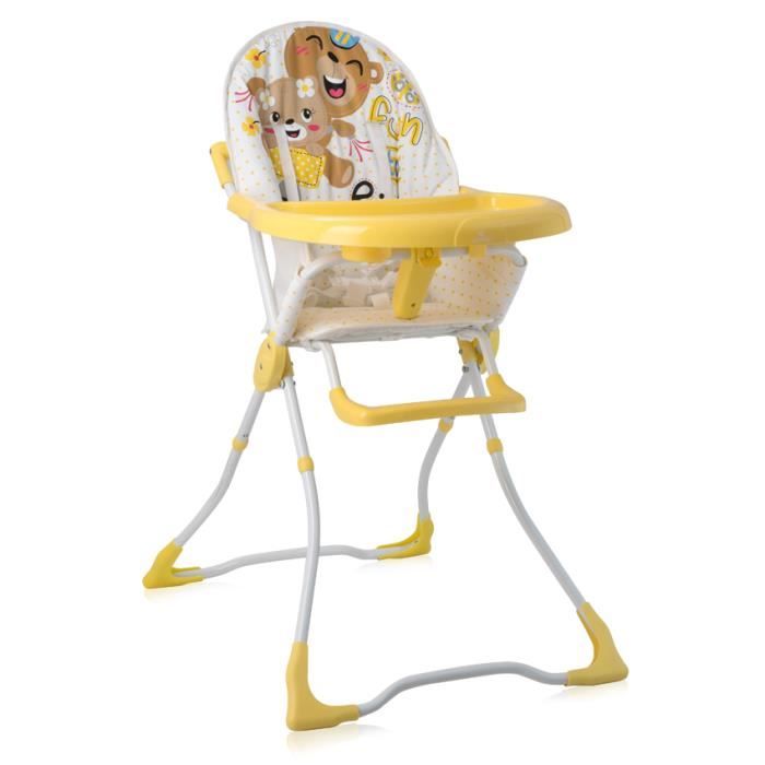 Chaise Haute pour bébé MARCEL Jaune Lorelli