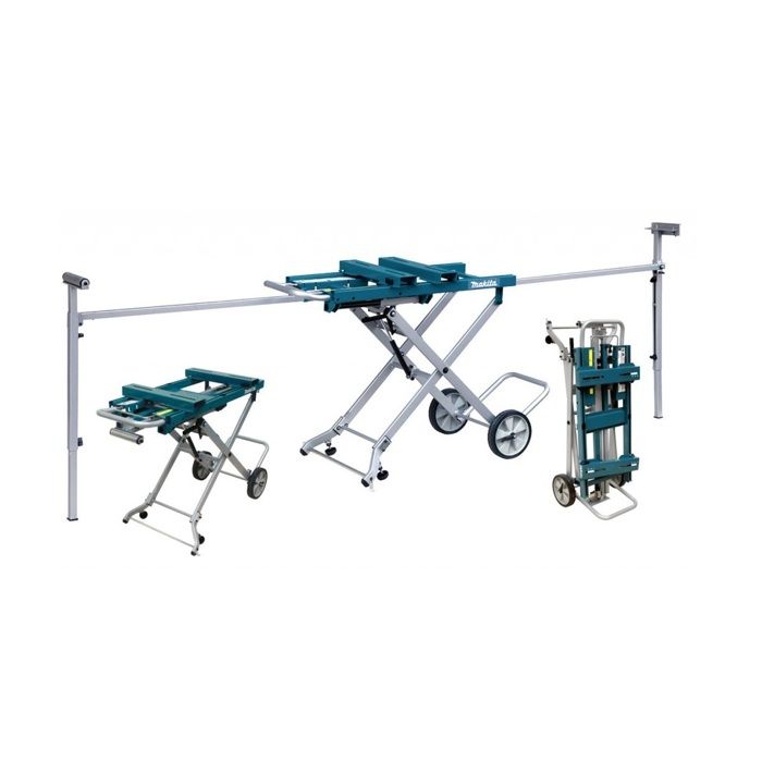 Chariot établi avec servantes et roues pour scie stationnaires