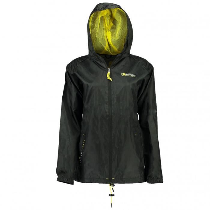 GEOGRAPHICAL NORWAY Coupe-vent à capuche BRETON Noir - Femme