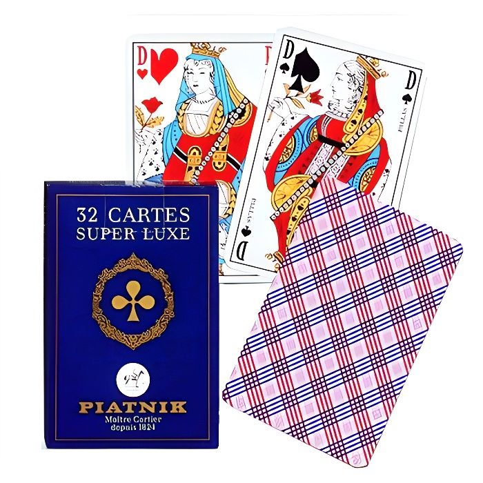 Jeu de 32 cartes - Cartes françaises : Super Luxe