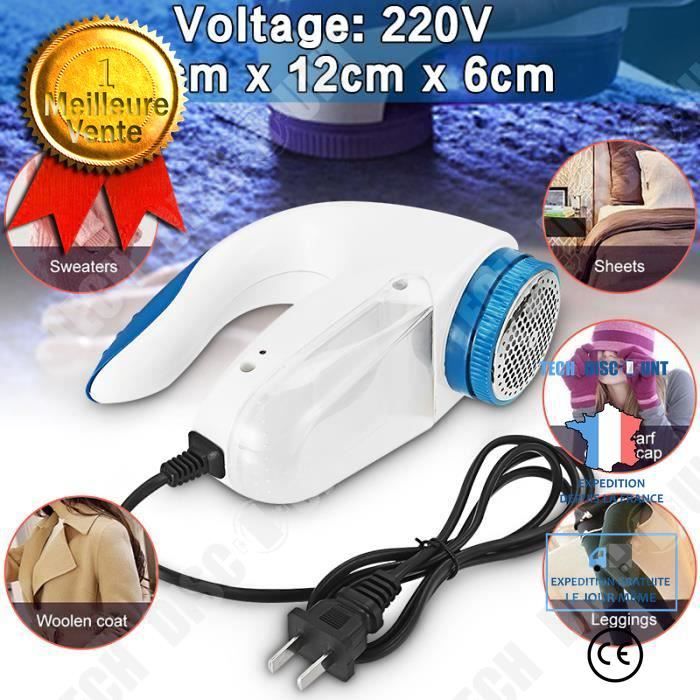 TD® Rasoir à Peluche filaire Electrique Anti Bouloche pour Pull Vêtement Duvet Tissu PRISE US rapide
