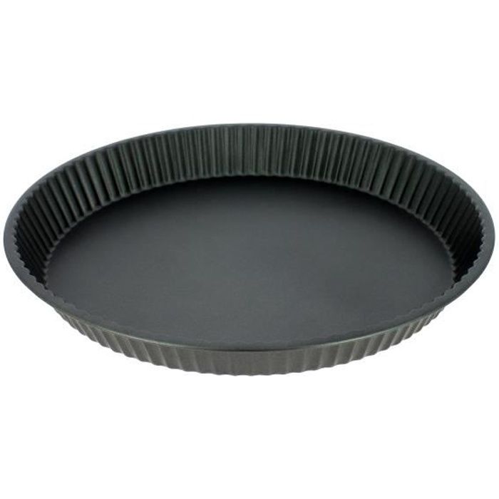 MOULE À TARTE 32 CM EN ACIER CARBONE ANTI ADHÉSIF
