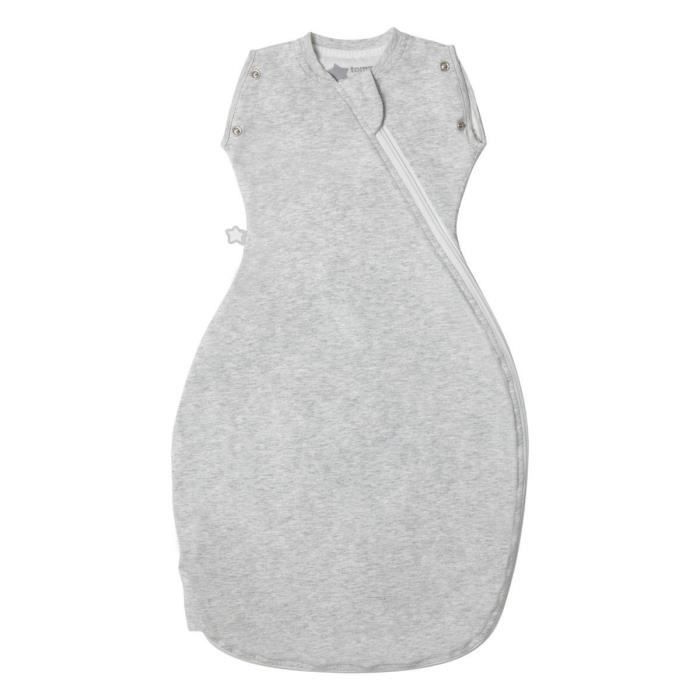 TOMMEE TIPPEE Gigoteuse d'Emmaillotage Snuggle, Été, Le Grobag Original, 0-4m, 51-62cm, 1.0 Tog, Gris Chiné
